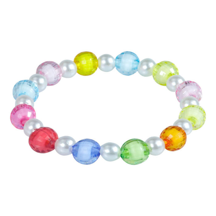 Children's Bracelet Heart Star Acrylic Candy Girl Dopamine Color Stone Bracelet Friend Gift Wholesale