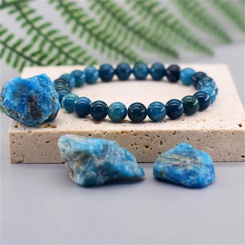Apatite Bracelet Unisex Plain Color Matching Clothing Handmade Beaded Temu Xiyin Natural Stone Agate Bracelet