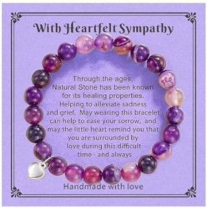 Cross-Border Single Circle Beaded Bracelet Tiger Eye Stone Green Chalcedony Beads Crystal Blue Turquoise Beaded Bracelet Dream Purple