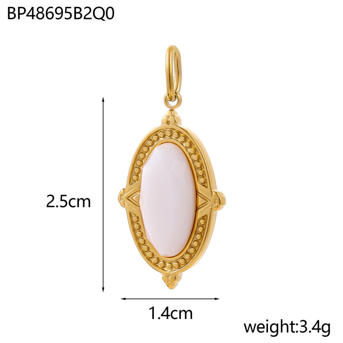 Hot-Selling Simple DIY Stone Pendant Accessories Exquisite Elegant Retro Colorful Versatile Accessories, Necklaces