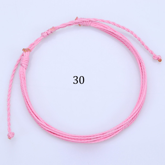 Amazon Hot-Selling West Coast Style Waterproof Wax Thread Woven Bracelet in Stock Wholesale Exquisite Craftsmanship Q...