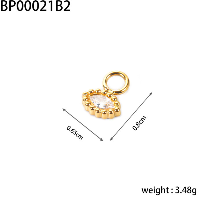 Factory Direct Wholesale Stainless Steel December Birthstone Pendant DIY Jewelry Accessories, Necklaces