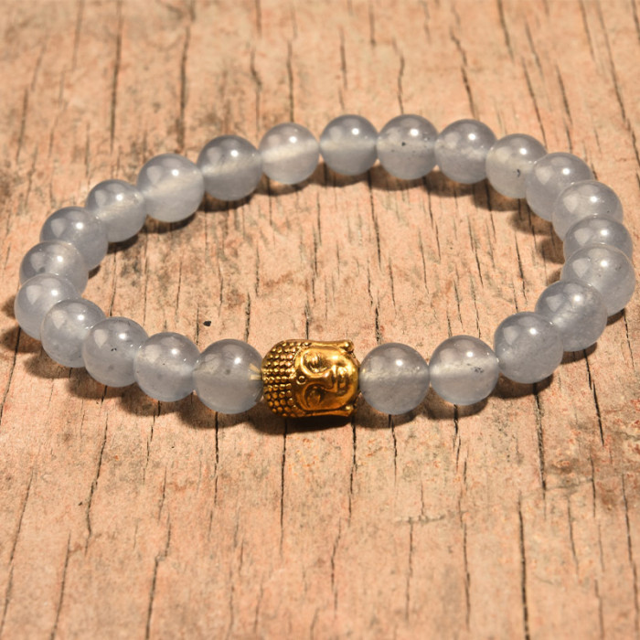 Amazon AliExpress New Tiger Eye Stone Bracelet Black Onyx Volcanic White Pine Blue Vein Stone Unisex Accessories Bracelet