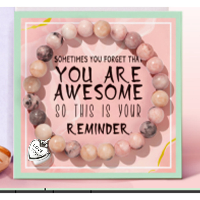 Cross-Border Fashion Tiger Eye Morganite Heart Bracelet for Women Green Aventurine Beaded Bracelet TK Amazon TEMU Hot Sale Wholesale