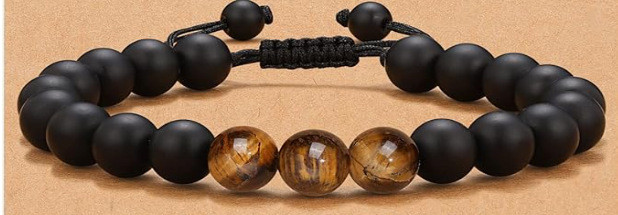 Live Hot Sale White Turquoise Volcanic Stone Couple Bracelets for Women Black and White Impermanence Boyfriend Couple Beaded Bracelet Set