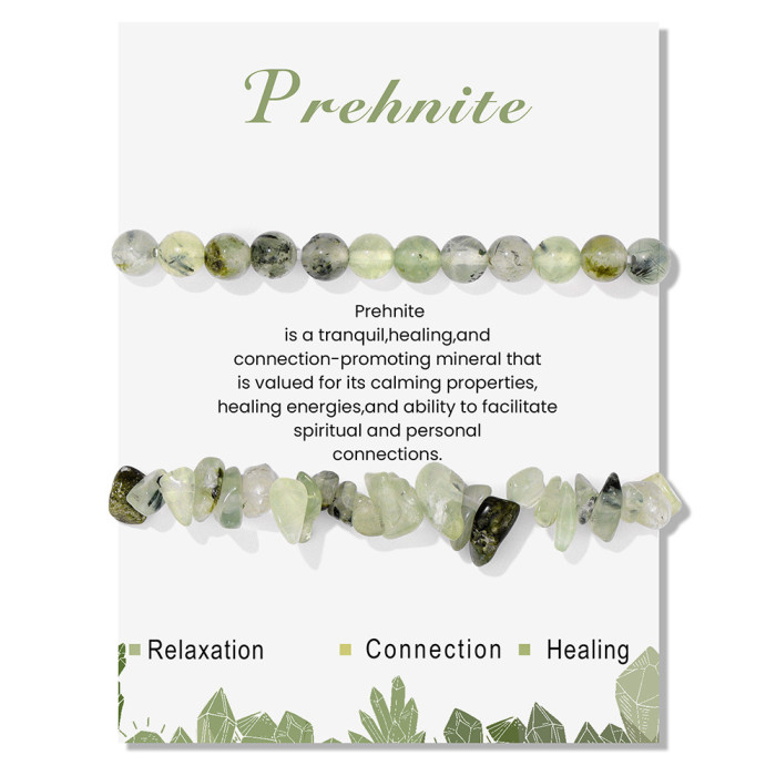 Amazon Hot-Selling Crystal Agate Beaded Bracelet European and American Irregular Stone Beads 2-Piece Set Bracelet Export Exclusive