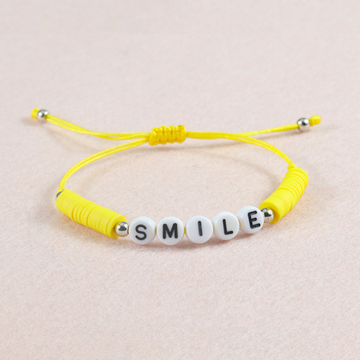 Foreign Trade Hot-Selling New LOVE Letter Soft Clay Bracelet European and American BFF Best Friend Bracelet霉霉 Friendship Bracelet