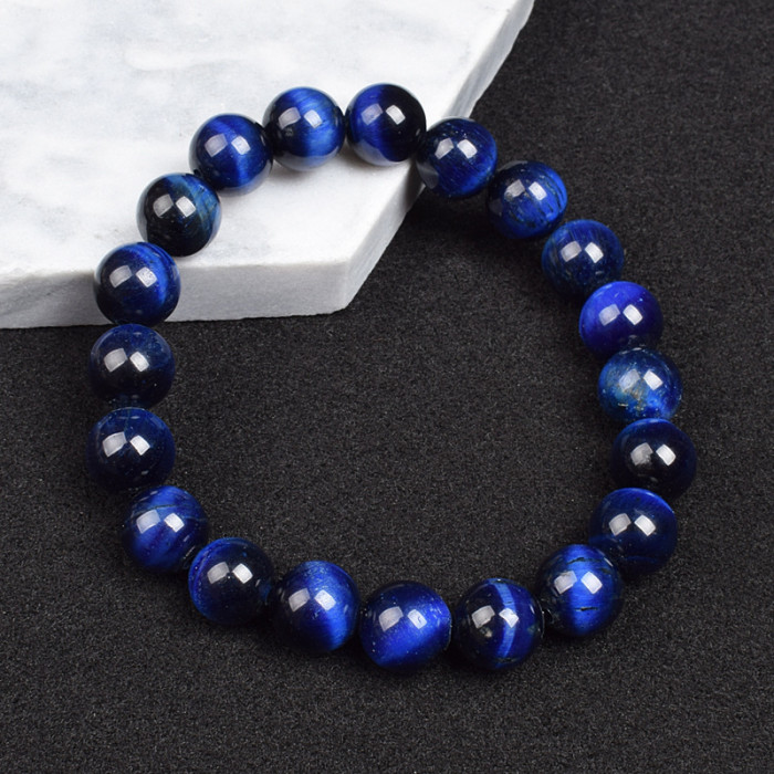 8mm Tiger Eye Stone Beaded Bracelet Bangle for Women Holiday Gift Friendship Sports Couple Bracelet Jewelry Hot Item