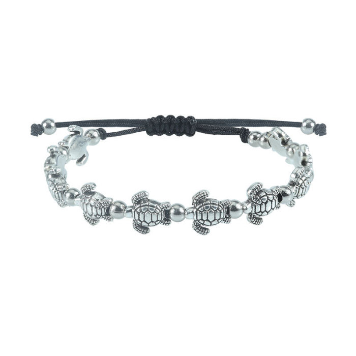 Hot Selling Turtle Shell Demon Eye Hand-Woven Versatile Bracelet Beach Surfing Rope Hand Jewelry in Stock
