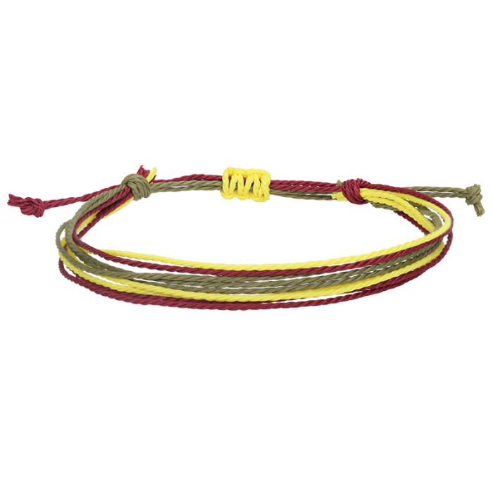 Cross-Border Hot-Selling Bohemian Style Waterproof Wax Thread Woven Bracelet Friendship Lucky Rope Manufacturer In Stock