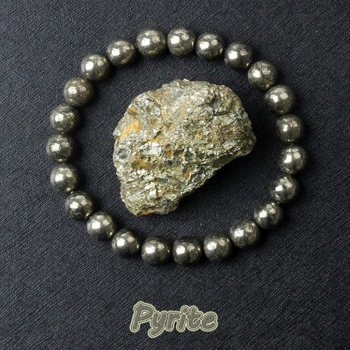 Weight Bracelet Unisex Natural Pyrite Handmade Beaded Temu Amazon Bestseller Natural Crystal Beaded