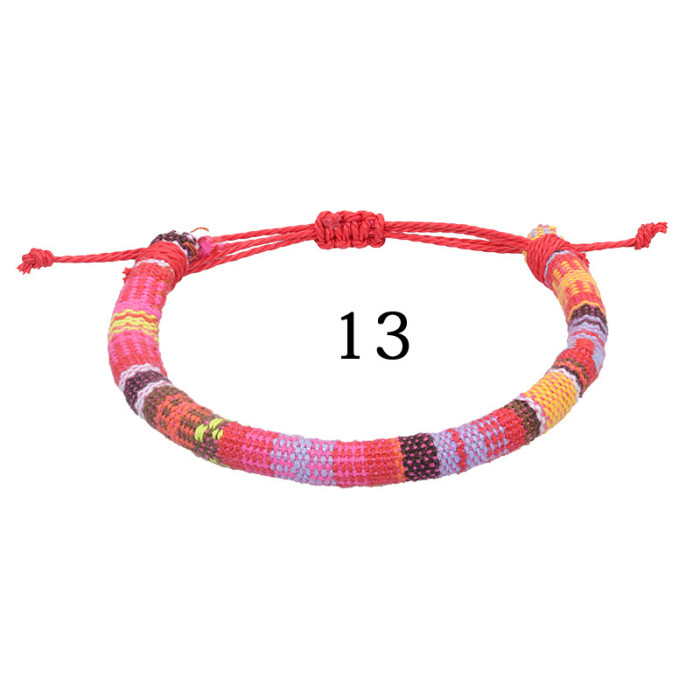 Cross-Border Hot Sale Bohemian Ethnic Style Handmade Woven Bracelet Youth Colorful Surfing Rope Friendship Bracelet