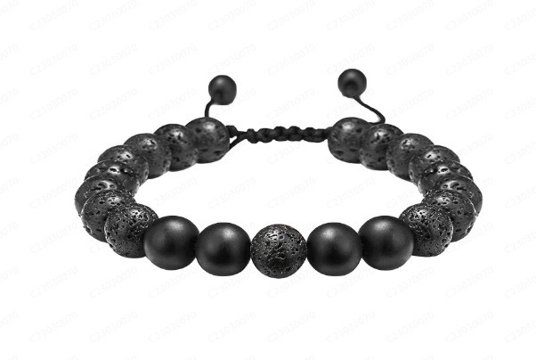 Amazon Hot Selling Tiger Eye Stone Turquoise Braided Lava Stone Adjustable Volcanic Stone Bracelet Set Cross-Border Exclusive
