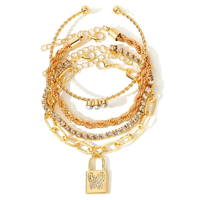 European and American Fashion Elegant Necklace Earrings Ring Set High-end Earrings Women's Earrings 49-piece Jewelry Set