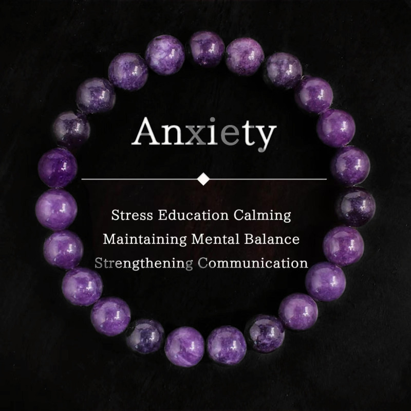 Temu Xiyin TK Cross-border Hot-selling Bracelet Purple Dragon Stone Adjustable Elastic Cord Bracelet In Stock Wholesale