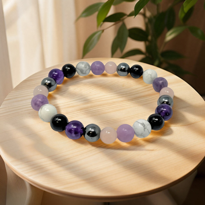 Cross-Border New Product Unisex White Turquoise Volcanic Stone Bracelet Women's Fashion Beaded Bracelet Wholesale AliExpress Hot Item