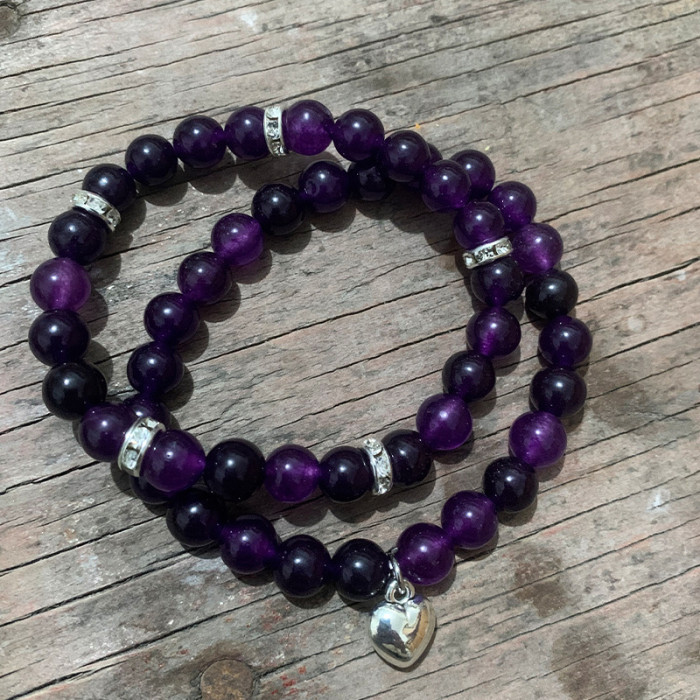 Cross-Border Jewelry Pink Zebra Stone Bead Bracelet Festival Gift for Men and Women Friendship Heart Bead Bracelet Wholesale Hot Item