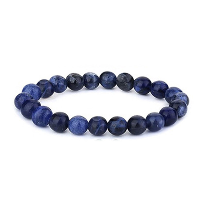 8mm Obsidian Tiger Eye White Turquoise Beaded Bracelet Volcanic Stone Rose Quartz Hematite Couple Set Bracelet Jewelry