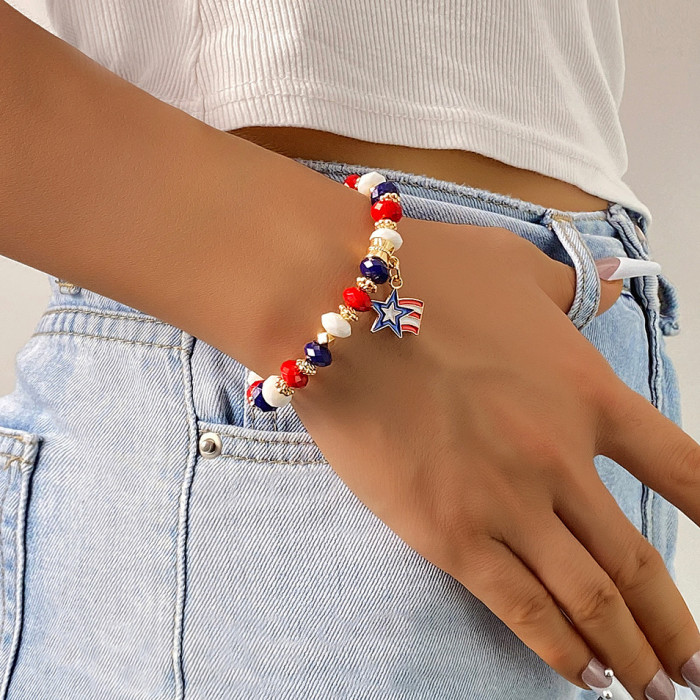 New American Independence Day Bracelet USA American Flag Election Festival Party Commemorative Patriotic Wristband