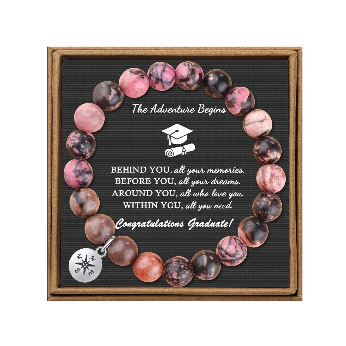 Cross-Border New Handmade Imperial Stone Compass Beaded Bracelet Niche Design Sense Graduation Season Gift Bracelet Hot Item