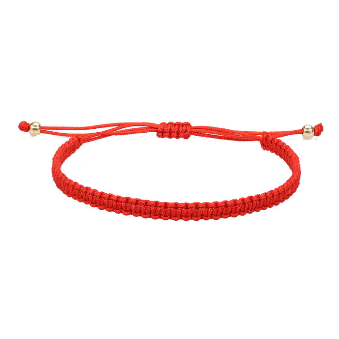Amazon Hot Sale Hand Weaving Bracelet Flat Knot Friendship Carrying Strap Spot Multi-Color Optional