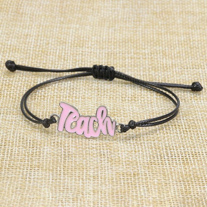 Hot-Selling Nurse ECG Woven Bracelet Stethoscope Teacher's Day Greeting Blessing Gift College Style Jewelry