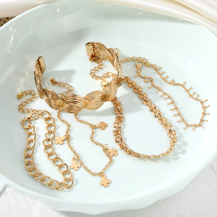 New Jewelry Fashionable and Elegant Creative Zircon Imitation Pearl Alloy Jewelry Set for Women 54-Piece Set