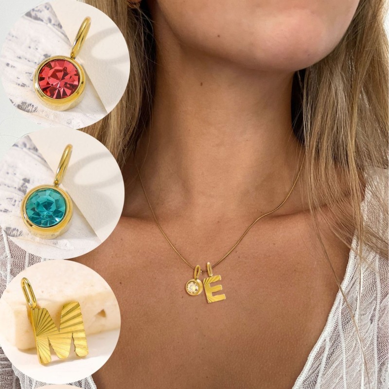 New 26 English Alphabet Charms Pendants Personalized Stainless Steel Letter Accessories Wholesale Cross-Border