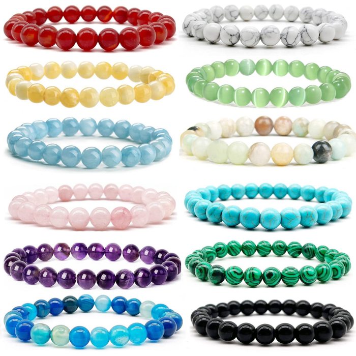 Amazon Hot Selling 8mm Cat's Eye Stone Pink Amethyst Bead Bracelet for Women Elastic Cord Agate Stone Bead Bracelet Wholesale