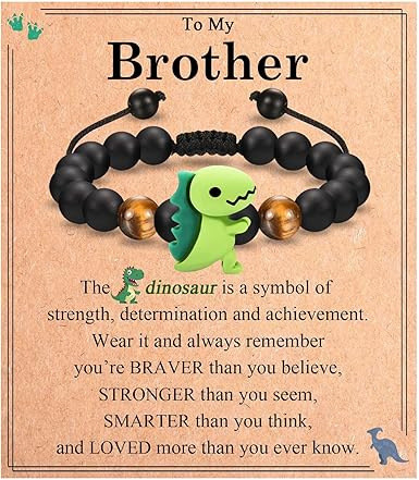 Children's Jewelry Dinosaur Bracelet Green Aventurine Adjustable Black Matte Cartoon Resin Woven Bracelet Amazon Jewelry