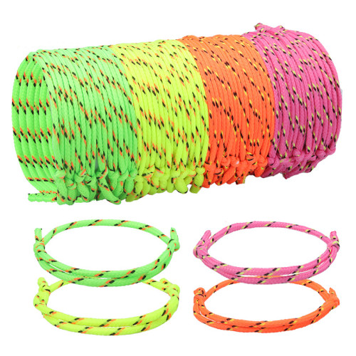Amazon Hot Neon Rope Braided Friendship Bracelet Teenagers Adjustable Carrying Strap Little Angel Party Gift