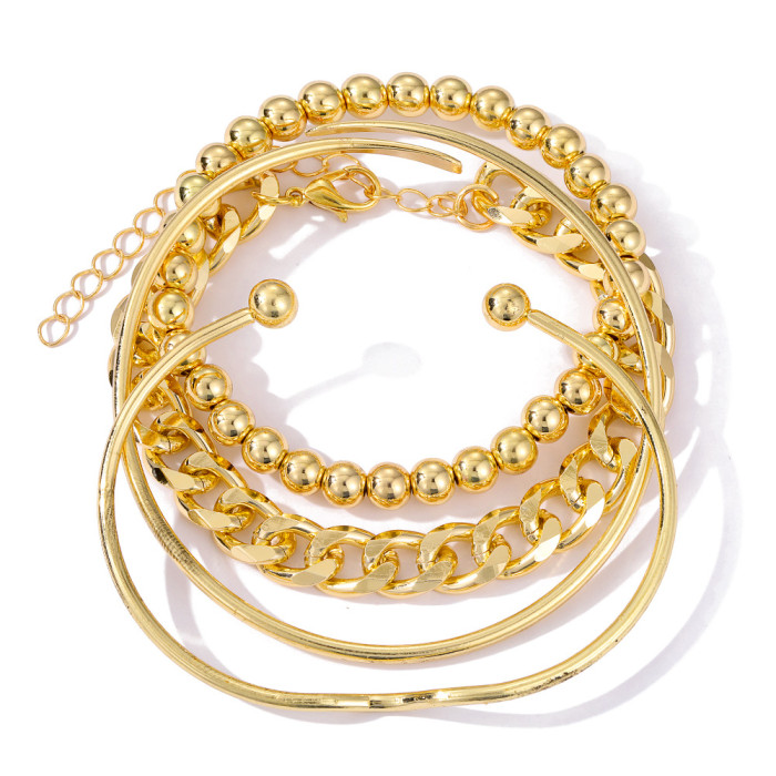 Jewelry Retro Imitation Pearl Chain Beaded Bracelet Simple Alloy Heart Rhinestone Versatile Bangle, Necklaces