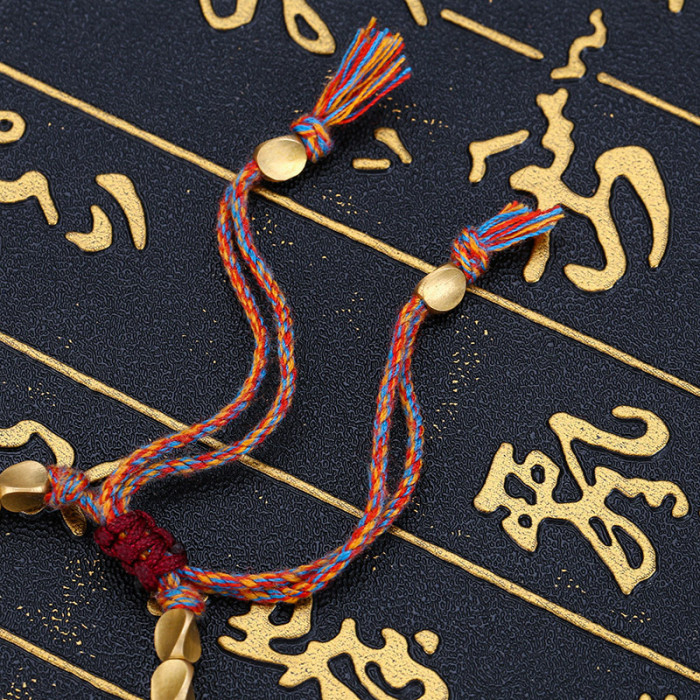 Cross-Border New Jewelry Hand-Woven Wenwan Thread Bracelet Irregular Copper Bead Bracelet Creative Pull Tassel Bracelet