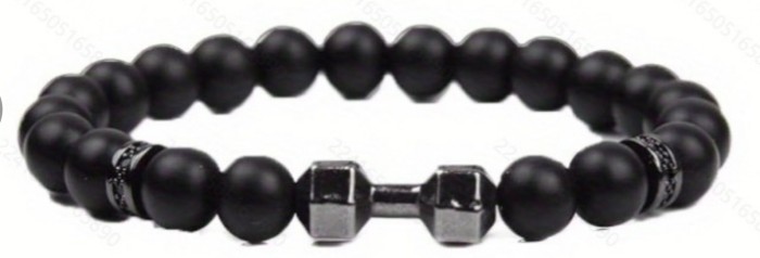 Cross-Border Football Beaded Men's Braided Bracelet Black Matte Coach Football Bracelet Tiger Eye Stone Baseball Bracelet