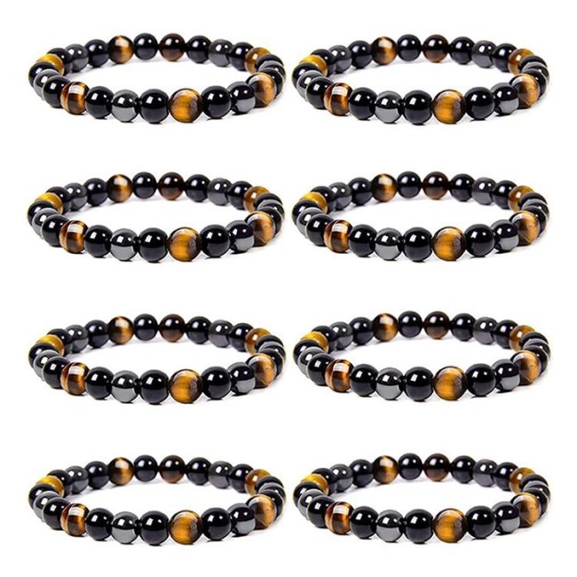European and American Cross-Border New Tiger Eye Stone Bracelet Natural Stone Bracelet 6mm 8mm 10mm Jewelry Hand Accessories Bracelet Jewelry