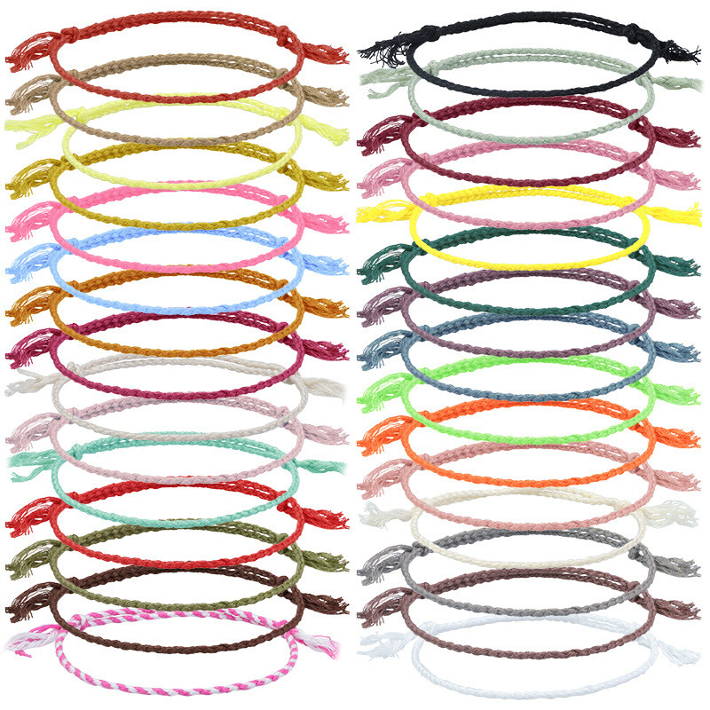Amazon Hot-Selling Cotton Thread Woven Bracelet Bohemian Style Simple Versatile Bracelet Long-Term In-Stock Supply