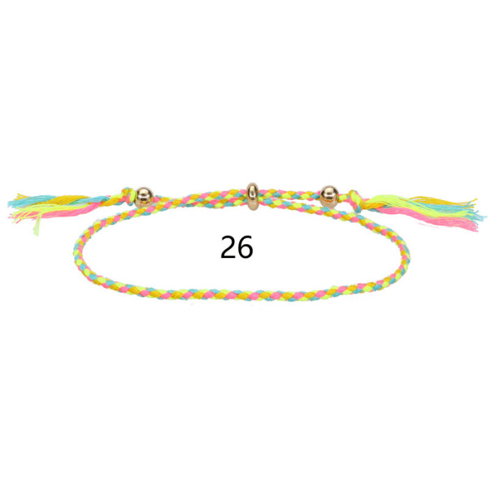 Cross-Border Hot-Selling Bracelet Woven Rope Couple Bracelet Men and Women Cultural Play Accessories Ethnic Tibetan Style Cotton Rope Copper Beads Tassel