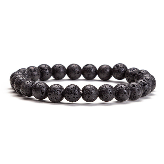 New Arrival Agate Pink Crystal Aquamarine Beaded Bracelet Tiger Eye Elastic Bracelet Amazon Foreign Trade Jewelry