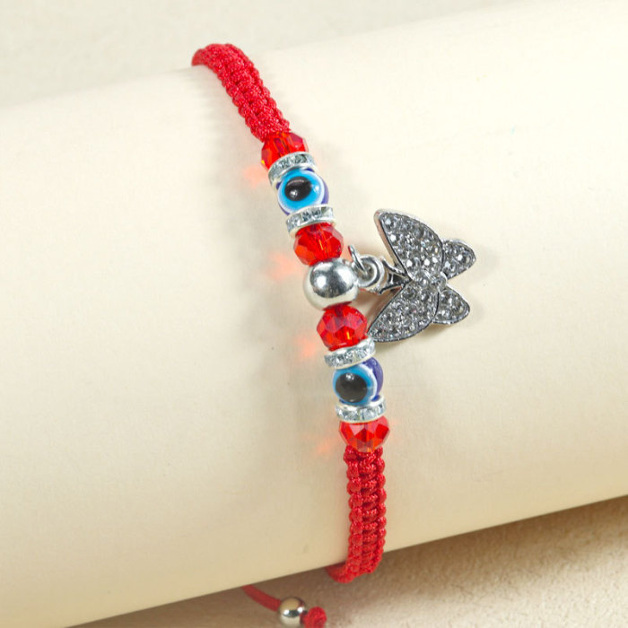 Amazon Hot-Selling Devil Eye Palm Braided Rope Adjustable Pull Elephant Turtle Red Rope Bracelet