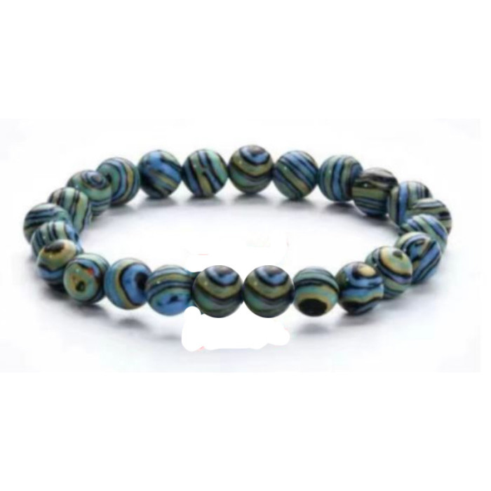New Arrival Agate Pink Crystal Aquamarine Beaded Bracelet Tiger Eye Elastic Bracelet Amazon Foreign Trade Jewelry