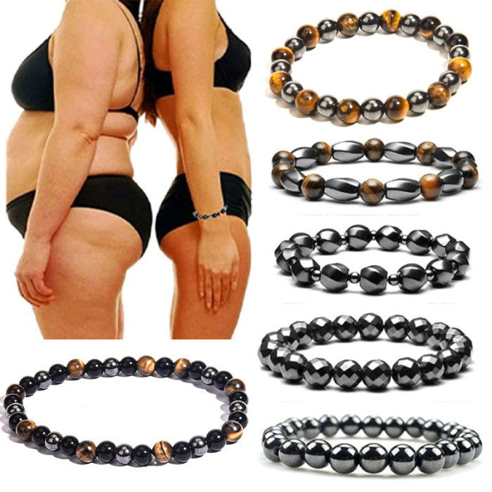 Amazon New Tiger Eye Stone Bracelet European and American Jewelry Obsidian Hematite Magnetic Yoga Energy Bracelet Hand Accessory