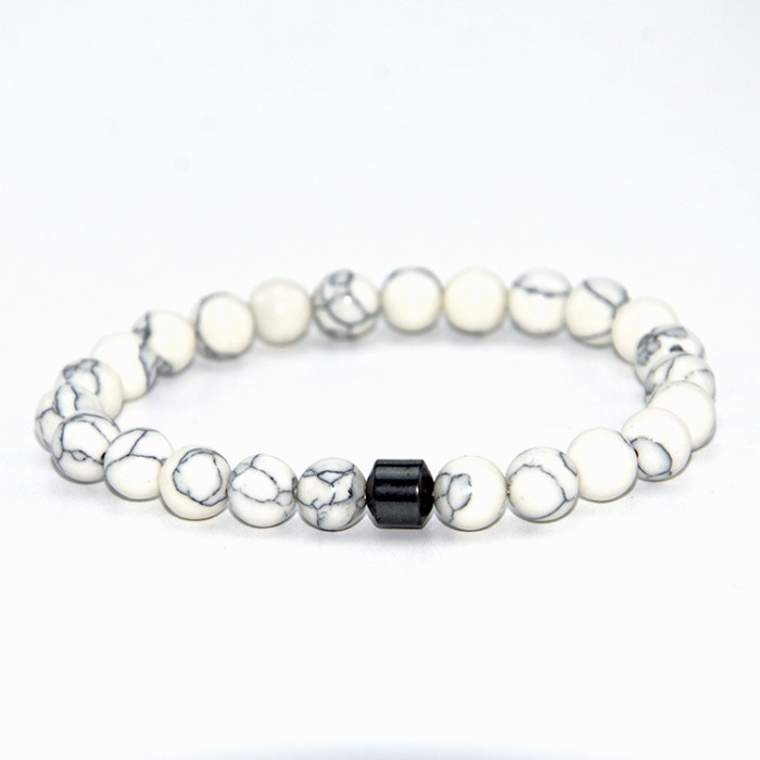 Amazon New Tiger Eye Stone 8MM Fashion Stone Bead Bracelet Men's Classic Magnetic Bracelet Cross-Border Bracelet