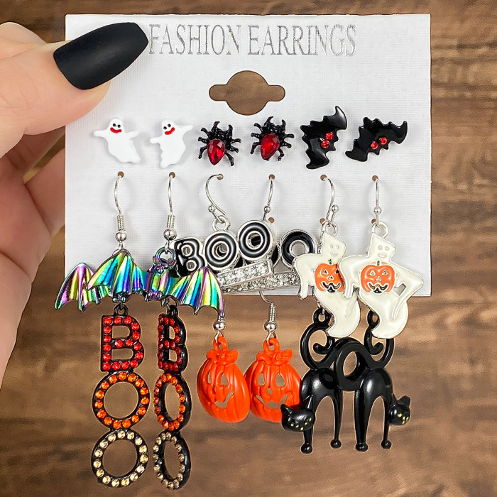 Halloween Earrings European Horror Funny Halloween Earrings Funny Pumpkin Earrings Halloween Party Supplies