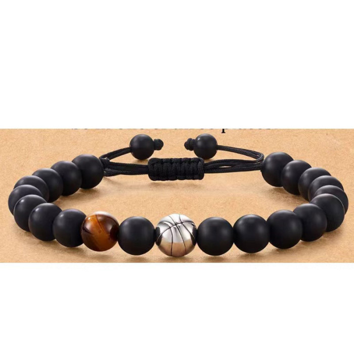 Cross-Border Tiger Eye Stone 8mm Green Aventurine Red Agate Bracelet 3-Piece Set Hand String Jewelry Beads Wholesale