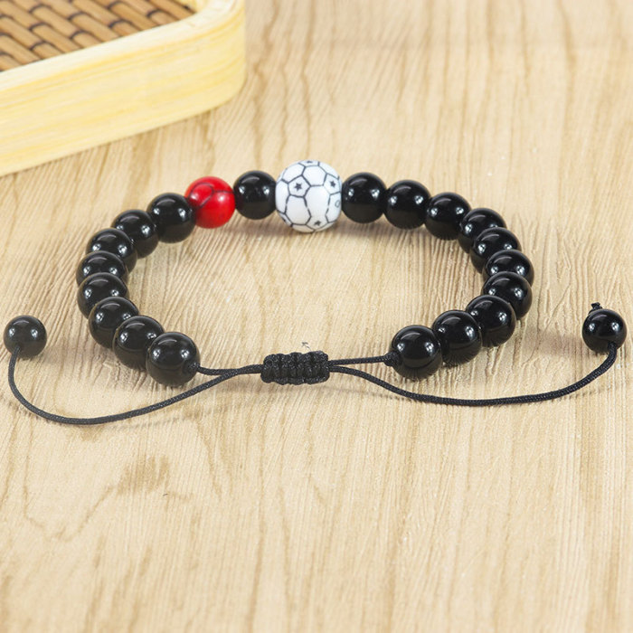 Amazon Cross-Border Hot Sale Charming Men's Bracelet Matte Couple Various Ball Accessories In Stock Wholesale