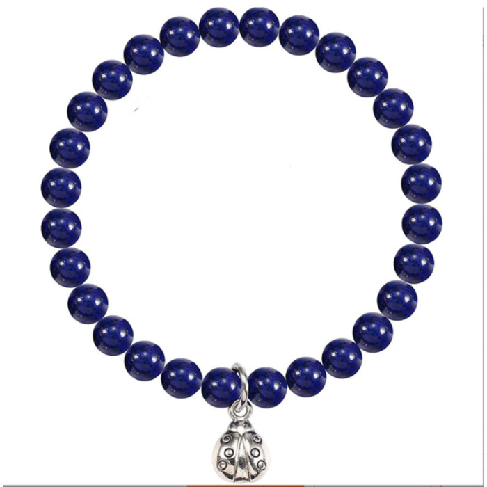 Cross-Border Exclusive for European and American Fashion New Amazon Stone Bracelet Seven-Star Ladybug Pendant Bracelet Wholesale