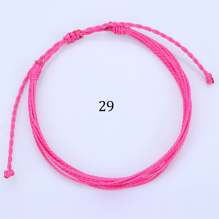 Amazon Hot-Selling West Coast Style Waterproof Wax Thread Woven Bracelet in Stock Wholesale Exquisite Craftsmanship Q...