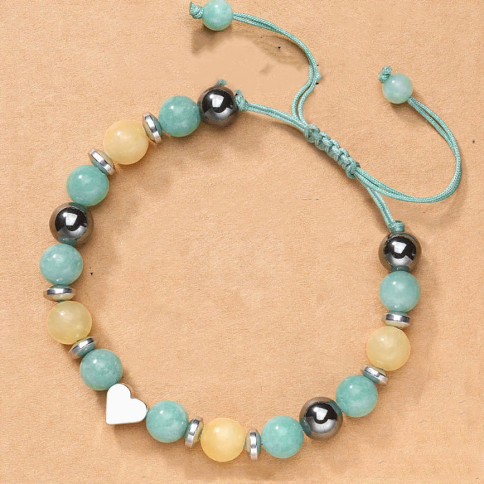 Amazon Hot Selling Heart Bracelet Magnetic Zebra Adjustable Handmade Woven Bracelet Graduation Season Gift Bracelet