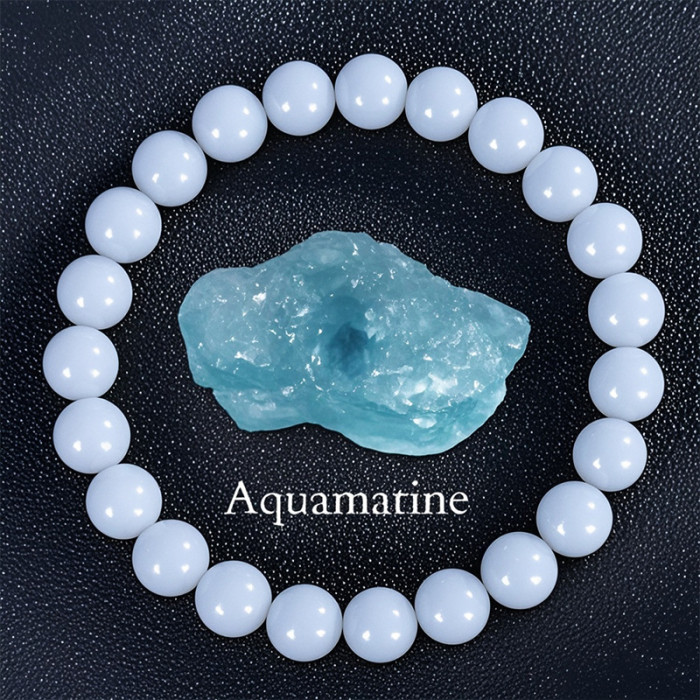 Cross-Border Hot Sale 8mm Sunstone Beaded Bracelet Jewelry Pink Quartz Tiger Eye Handmade Agate Crystal Bracelet Wholesale