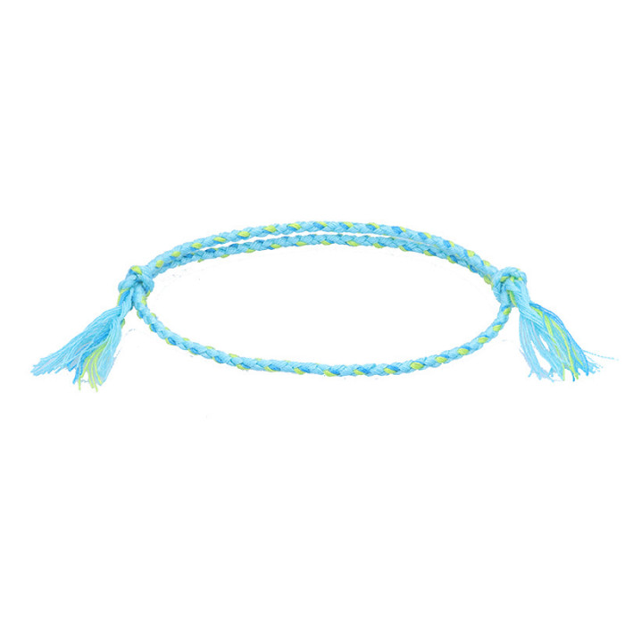 Cross-Border New Simple Peace Buckle Four-Strand Colorful Hand Rope Wenwan Thread Bracelet Handmade Woven Red Rope Bracelet